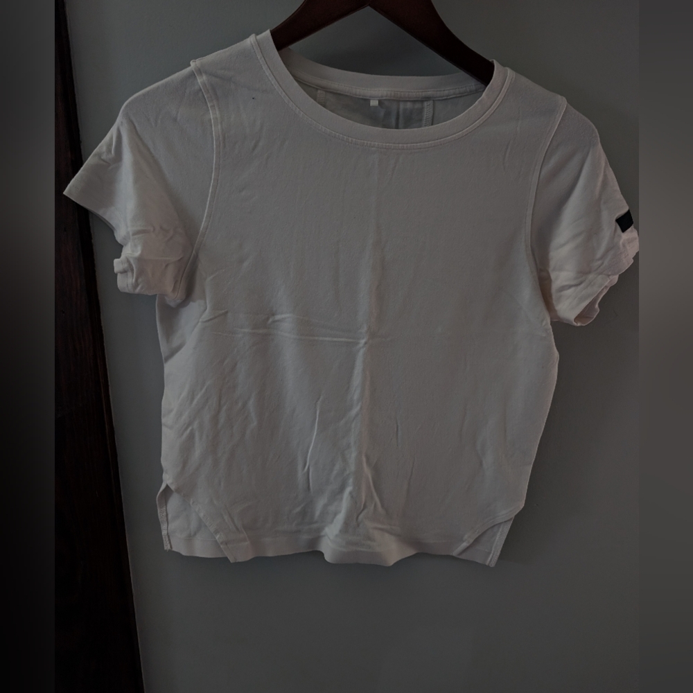 Alphalete Evo Crop T Shirt White Size S